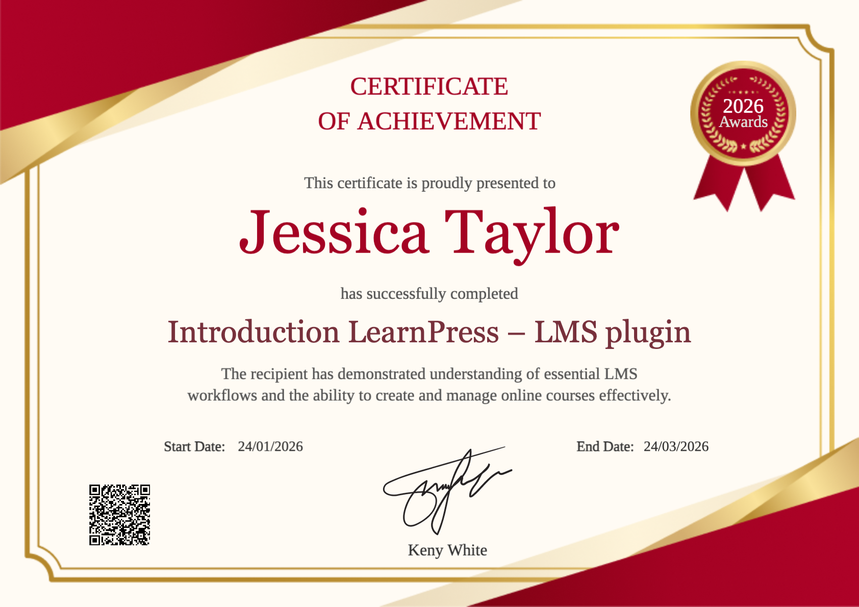 Earn a Recognized LearnPress Certificate