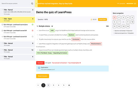 Eduma education WordPress theme hero layout - learning quiz
