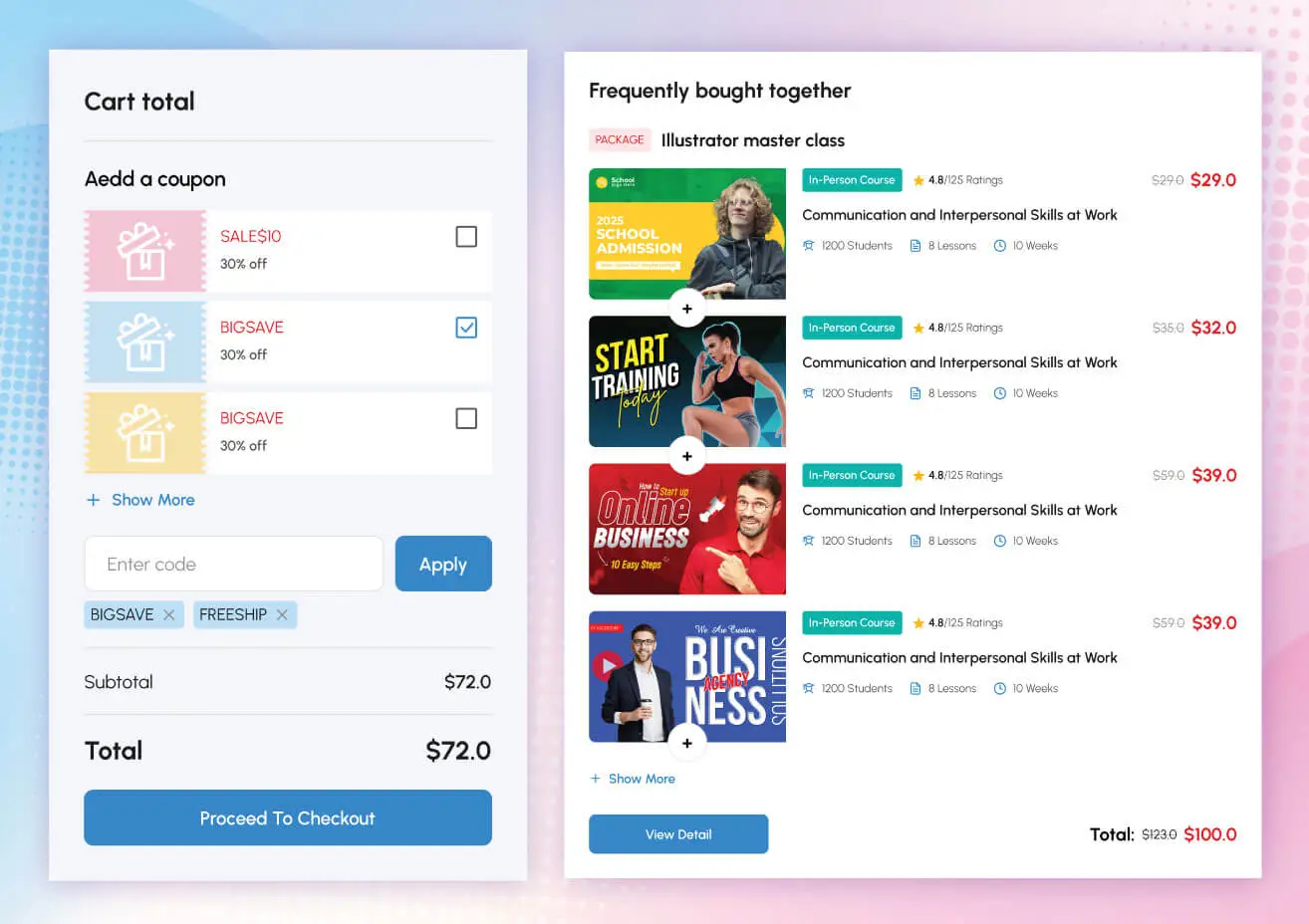Eduma education WordPress theme for LearnPress - packages layout