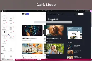 Eduma education WordPress theme dark mode - light dark dynamic