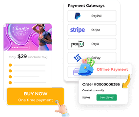 Eduma education WordPress theme with premium LearnPress add-ons - payment